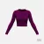 Crop Top Hosszú ujjú - Snake - Dark Magenta