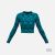Crop Top Hosszú ujjú - Broken - Blue