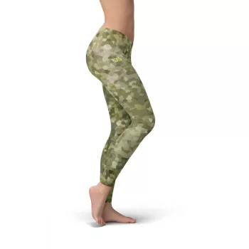 Futónadrág hosszú FIT női - CAMO - YK - Forest