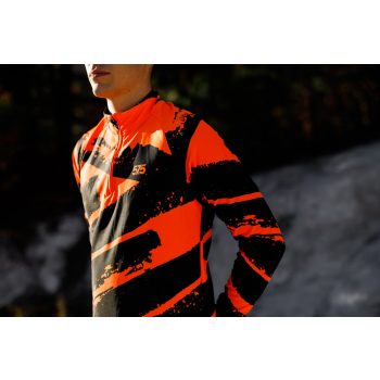 Futófelső hosszú ujjú - Cold Top - STRIPE - Orange