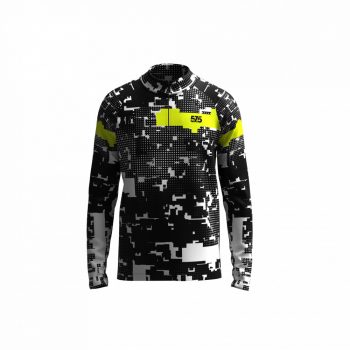 Futófelső hosszú ujjú - Cold Top - Glitch Black