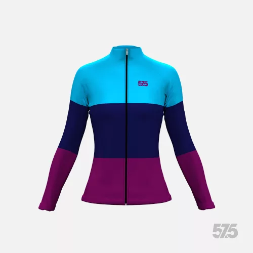 Futófelső BOSTON Női hosszú ujjal - Threestripe Dark Magenta