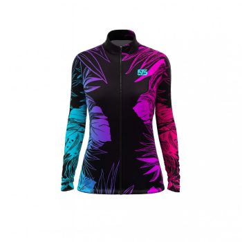 Futófelső OSLO Női hosszú ujjal - Neon Leaves