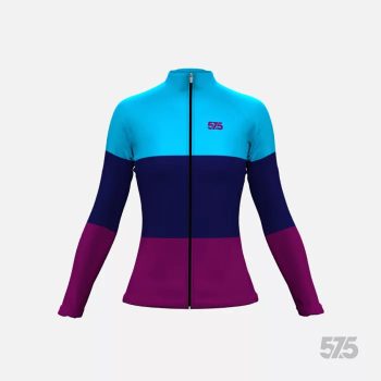   Futófelső OSLO Női hosszú ujjal - Threestripe Dark Magenta