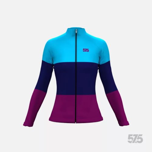 Futófelső OSLO Női hosszú ujjal - Threestripe Dark Magenta