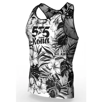 Futópóló ujjatlan férfi - KONA - Black and White