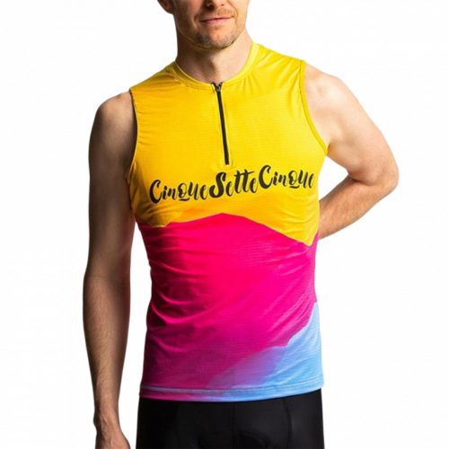 Ujjatlan Indoor Cycling felső férfi - 4GRAD - Yellow