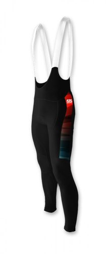 Kerékpáros hosszúnadrág kantáros - 575 TEAM - Turquoise - Red