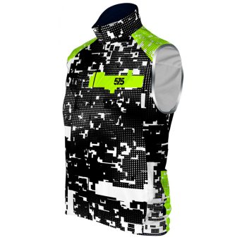 Kerékpáros mellény - GLITCH - Black - Fluo