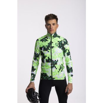 Kerékpáros Thermofelső HighPerformance - Pixel Camo Green