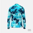 Futófelső hosszú ujjú - Cold Top - Pixel Camo Blue