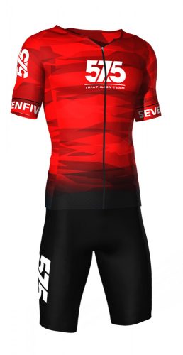 Triatlon versenymez - 2 részes - rövid ujjú - 575 TEAM - Red