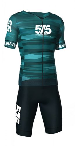 Triatlon versenymez - 2 részes - rövid ujjú - 575 TEAM - Turquoise