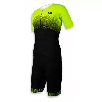 Triatlon versenymez - Rövid ujjú - LINEAR - Fluo