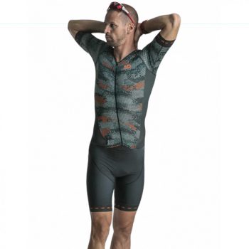 Triatlon versenymez - Rövid ujjú - PIXEL - Green