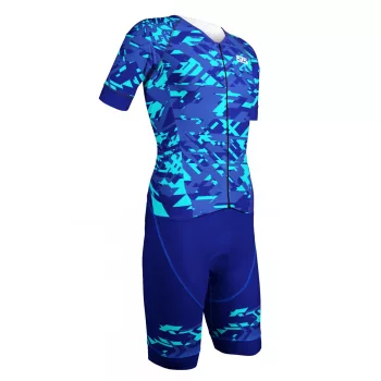 Triatlon versenymez - Rövid ujjú - Affinity Blue