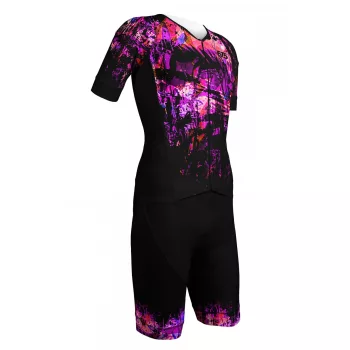 Triatlon versenymez - Rövid ujjú - PINK JUNGLE