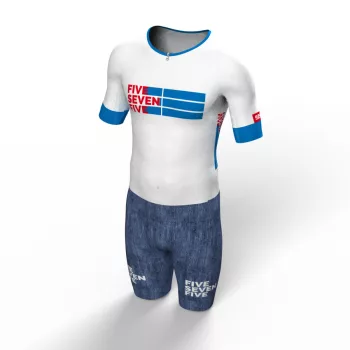   Triatlon versenymez - HIGH Perfomance -Rövid ujjú - Jeans White