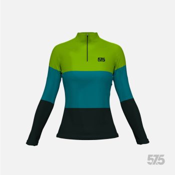   Futófelső hosszú ujjú - Női Cold Top - Threestripe Dark Cyan