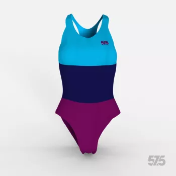 Női úszódressz - Threestripe Dark Magenta