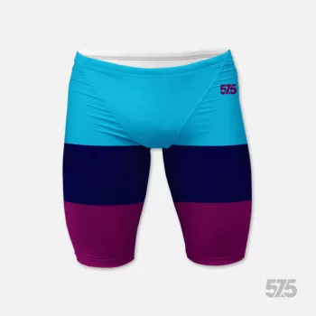 Férfi úszónadrág bermuda - Threestripe Dark Magenta