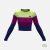 Crop Top Hosszú ujjú - Threestripe Pale Green