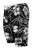 Férfi úszónadrág bermuda - KONA - BLACK AND WHITE